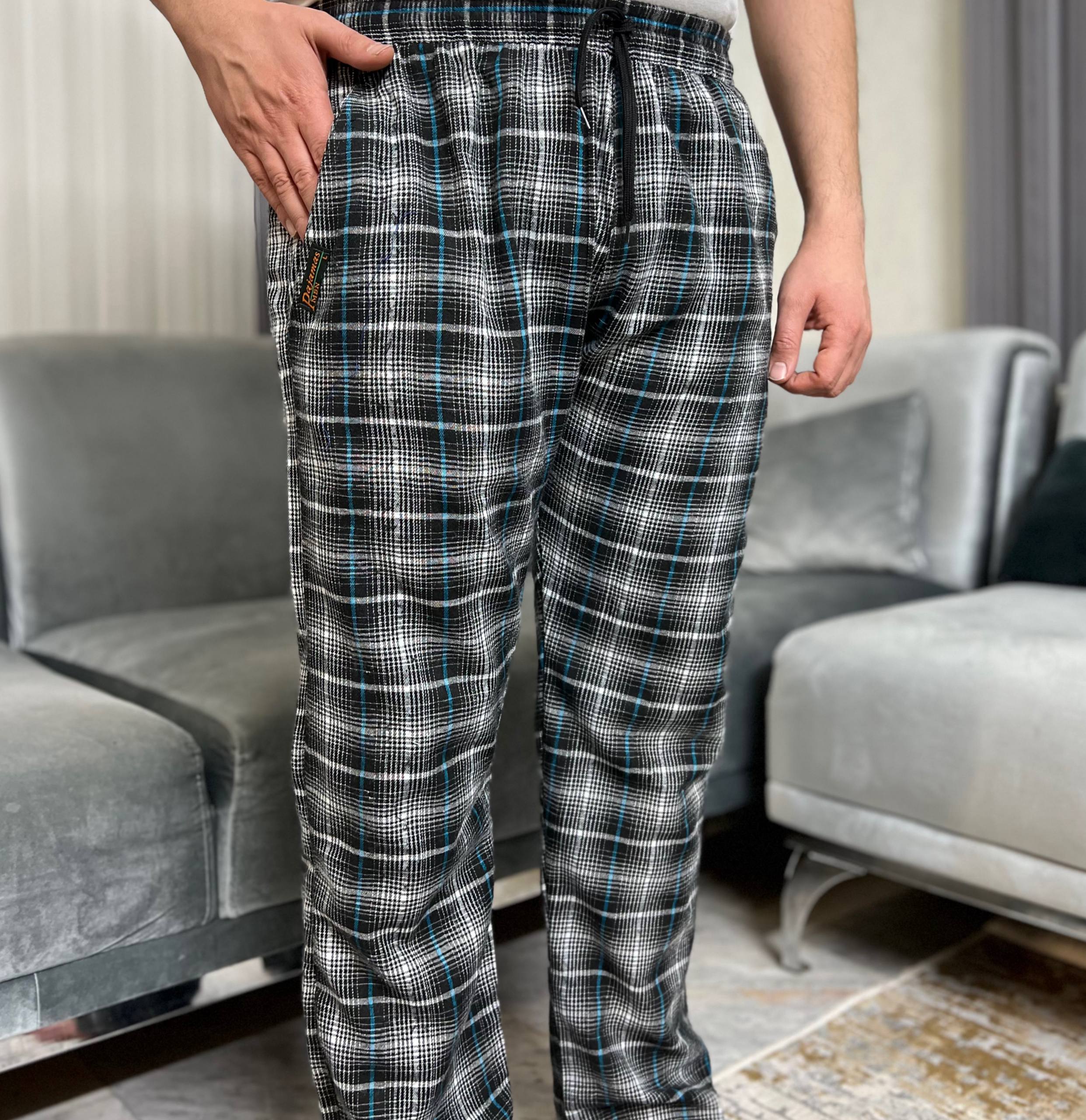 شلوار پنبه چهارخانه مردانه