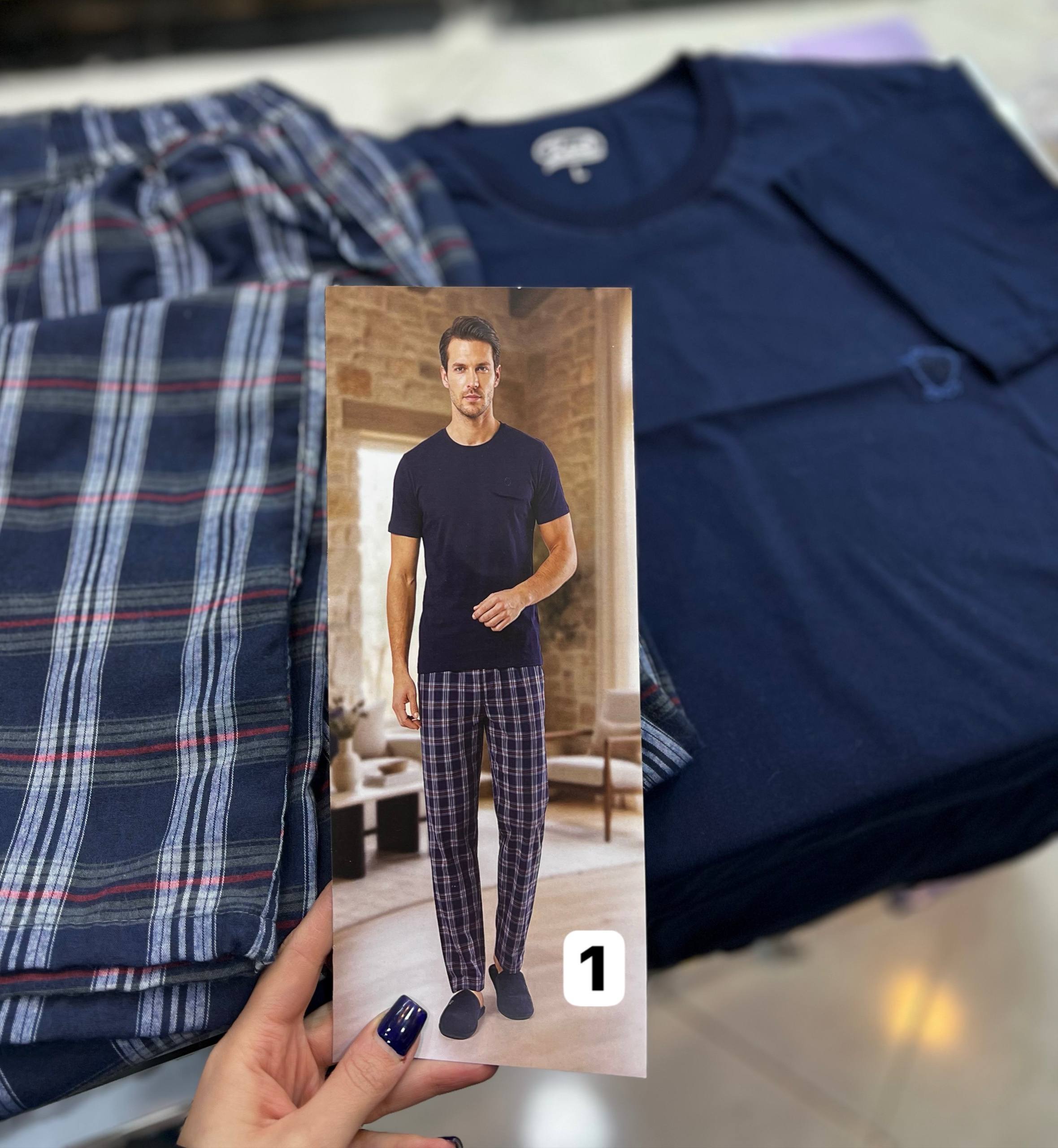 ست تیشرت و شلوار چهار خانه مردانه