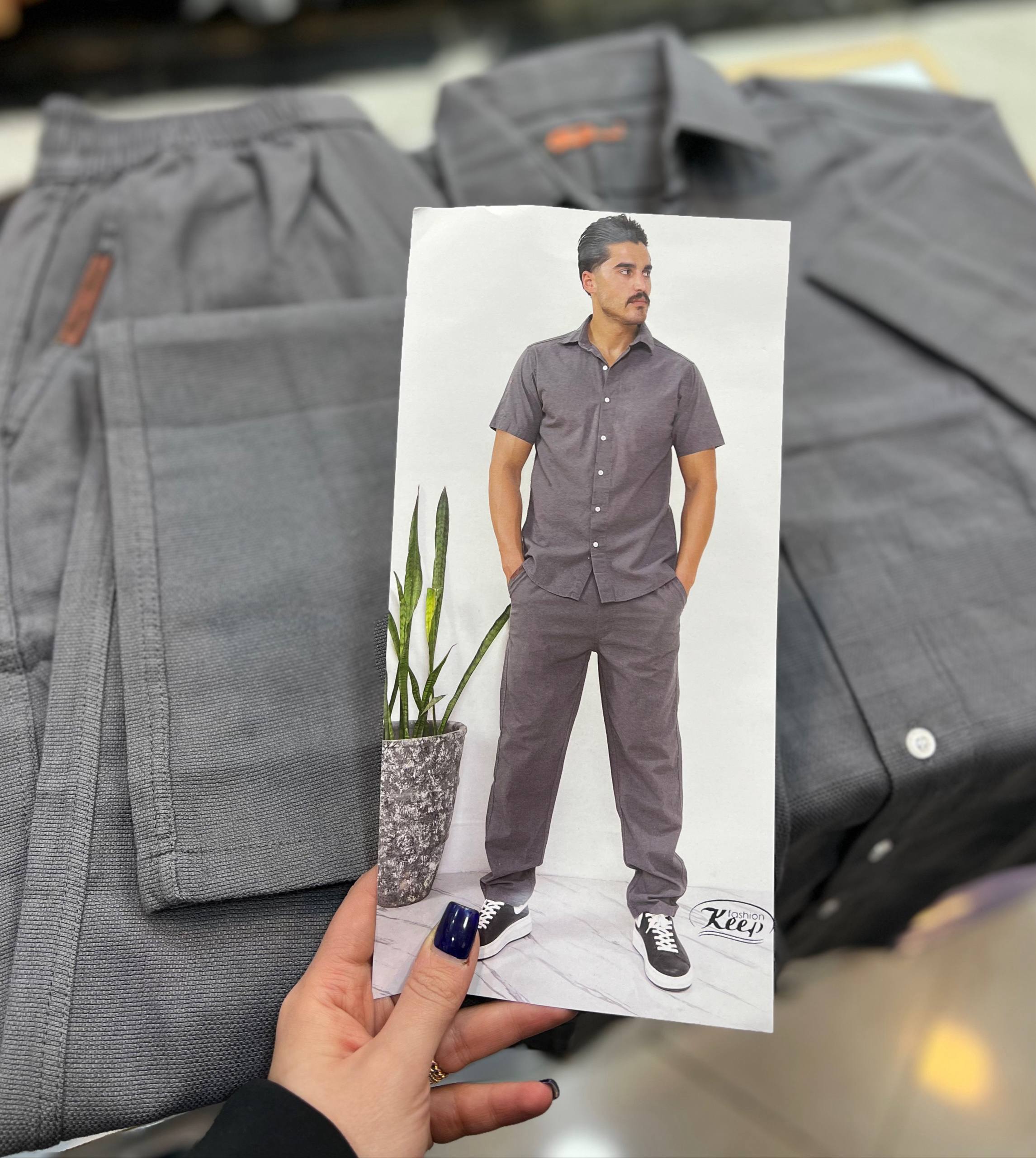 ست پیراهن و شلوار لینن