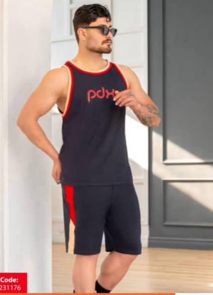 ست تاپ و شلوارک مردانه آتیس